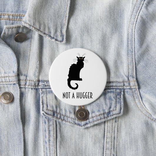 Badge Rond 7,6 Cm Pas Un Gros Amusant Introverti Antisocial Cat (En situation)