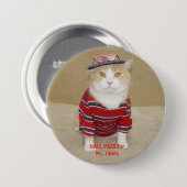 Badge Rond 7,6 Cm Passage de hall drôle personnalisable de chat (Devant & derrière)