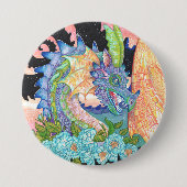 Badge Rond 7,6 Cm Pastel Blue Rose Dragon (Devant)