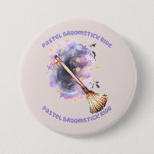 Badge Rond 7,6 Cm Pastel Broomstick (Devant)