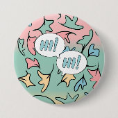 Badge Rond 7,6 Cm Pastel Feuille coloré (Devant)