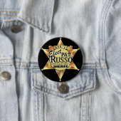 Badge Rond 7,6 Cm Pat Russo pour le bouton de shérif (En situation)