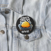 Badge Rond 7,6 Cm Patate de Canapé Drôle (En situation)