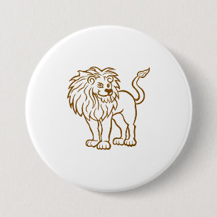 Badge Rond 7,6 Cm Patch & Boutons Gras Lion Line