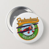 Badge Rond 7,6 Cm patch de voyage en Irlande fabuleux. (Devant & derrière)