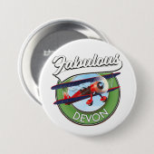 Badge Rond 7,6 Cm Patch de voyage fabuleux Devon. (Devant & derrière)
