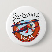Badge Rond 7,6 Cm Patch de voyage style rétro Fabulous Wales (Devant)