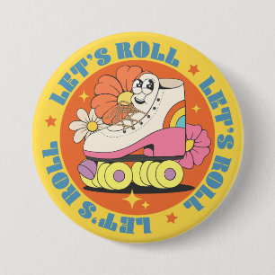 Badge Rond 7,6 Cm Patinage à rouleaux