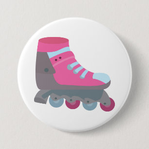 Badge Rond 7,6 Cm Patinage à rouleaux