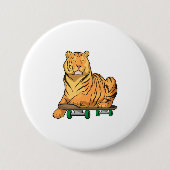 Badge Rond 7,6 Cm Patinage de Tiger (Devant)