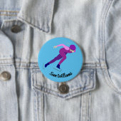 Badge Rond 7,6 Cm Patinage de vitesse (En situation)