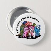 Badge Rond 7,6 Cm Patriotic Whimsy Brigade (Devant & derrière)