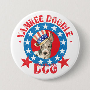 Badge Rond 7,6 Cm Patriotique American Hairless Terrier Magnet