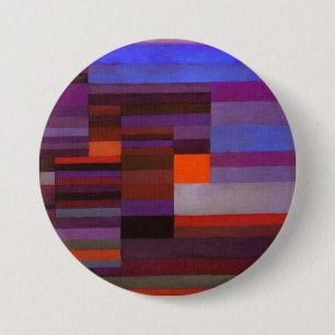 Badge Rond 7,6 Cm Paul Klee Fire Le Soir Art Abstrait