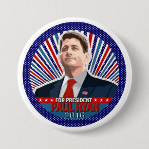Badge Rond 7,6 Cm Paul Ryan pour le président 2016