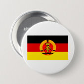 Badge Rond 7,6 Cm Pavillon de l'Allemagne de l'Est (Devant & derrière)