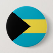 Badge Rond 7,6 Cm pavillon des Bahamas (Devant)