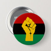 Badge Rond 7,6 Cm Pavillon panafricain Black Power (Devant & derrière)