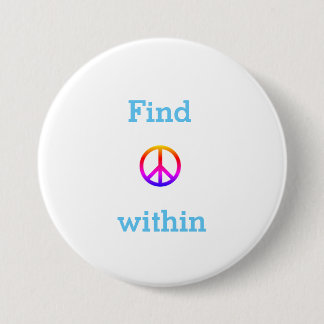 Badge Rond 7,6 Cm Peace 