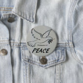 Badge Rond 7,6 Cm Peace Dove Button with scripture (En situation)