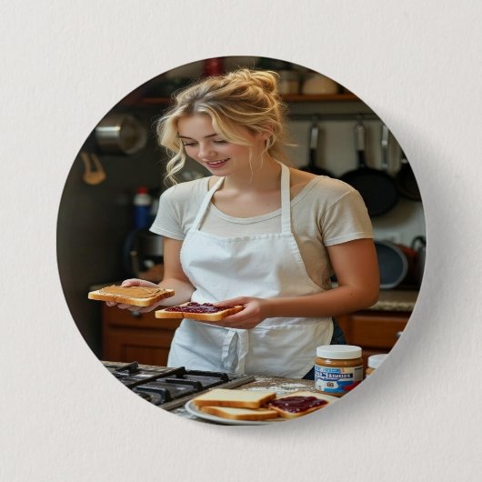 Badge Rond 7,6 Cm Peanutbutter and Jelly Sandwich Custom (Devant)