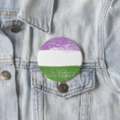 Badge Rond 7,6 Cm Peinture de fierté Queer (En situation)