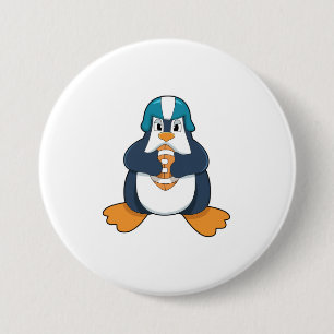 Badge Rond 7,6 Cm Penguin de football