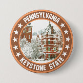 Badge Rond 7,6 Cm Pennsylvanie (Devant)