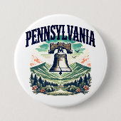 Badge Rond 7,6 Cm Pennsylvanie (Devant)