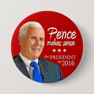 Badge Rond 7,6 Cm Penny de Mike pour le président 2016