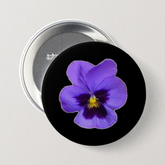 Badge Rond 7,6 Cm Pensée pourpre (Devant & derrière)