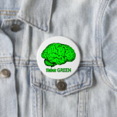 Badge Rond 7,6 Cm Pensez le VERT (En situation)