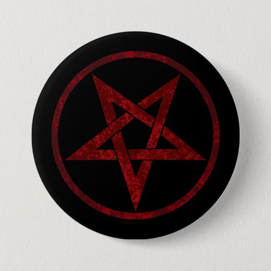 Badge Rond 7,6 Cm Pentagram Red Devil (Devant)
