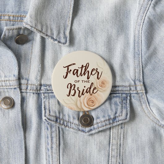 Badge Rond 7,6 Cm père du bouton personnalisé Mariage de mariée (En situation)