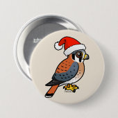 Badge Rond 7,6 Cm Père Noël Kestrel Américain (Devant & derrière)