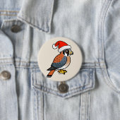 Badge Rond 7,6 Cm Père Noël Kestrel Américain (En situation)