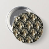 Badge Rond 7,6 Cm Perles dorées (Devant & derrière)