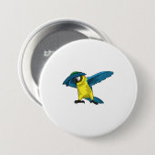 Badge Rond 7,6 Cm Perroquet à Hip hop Dance Dab (Devant & derrière)