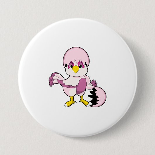 Badge Rond 7,6 Cm Perroquet dans Oeuf avec Eggshell.PNG (Devant)