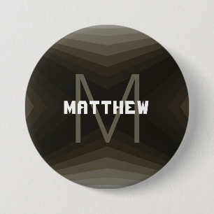 Badge Rond 7,6 Cm Personalizable button Brown - HAMbyWG