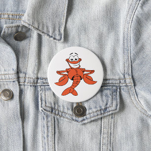 Badge Rond 7,6 Cm Personnage de homard de dessin animé souriant