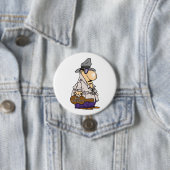 Badge Rond 7,6 Cm Personnage de percepteur humoristique (En situation)