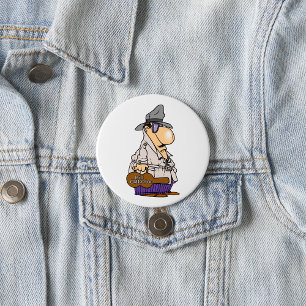 Badge Rond 7,6 Cm Personnage de percepteur humoristique