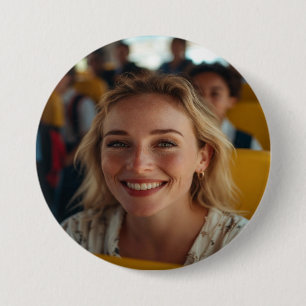 Badge Rond 7,6 Cm Personnalisation de la photo du conducteur d'autob