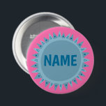 Badge Rond 7,6 Cm PERSONNALISER IT Bleu soleil rose<br><div class="desc">Décorez votre tenue avec ce bouton d'art cool. Ça fait un grand cadeau ! Vous pouvez le customiser et ajouter du texte. Consultez ma boutique pour plus de couleurs et de motifs ! Faites-moi savoir si vous aimeriez quelque chose de personnalisé aussi.</div>