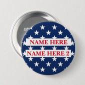 Badge Rond 7,6 Cm Personnaliser le nom de l'élection  (Devant & derrière)