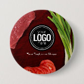 Badge Rond 7,6 Cm Personnaliser le thème du restaurant steak (Devant)
