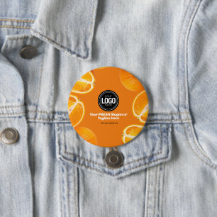 Badge Rond 7,6 Cm Personnaliser l'entreprise Orange Company