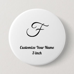 Badge Rond 7,6 Cm Personnalisez simple personnalisé 3 pouces Rond