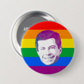 Badge Rond 7,6 Cm Pete Rainbow Stripes (Devant & derrière)